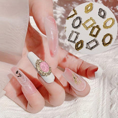 10pcs Baroque Frame Nail Art Charms Vintage Alloy Accessories DIY Nail Salons