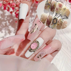 10pcs Baroque Frame Nail Art Charms Vintage Alloy Accessories DIY Nail Salons