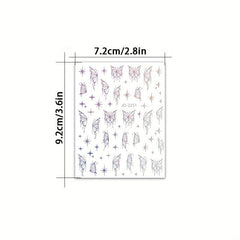 Butterfly Nail Sticker Self Adhesive 3D Hollow Liquid Decal Nail Stickers