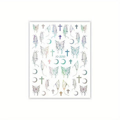 Butterfly Nail Sticker Self Adhesive 3D Hollow Liquid Decal Nail Stickers