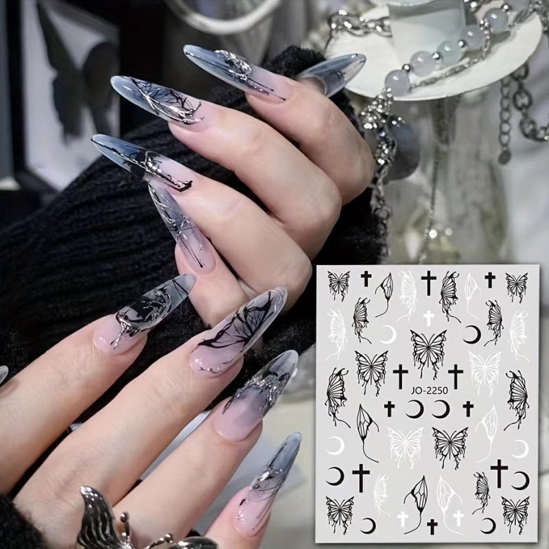 Butterfly Nail Sticker Self Adhesive 3D Hollow Liquid Decal Nail Stickers