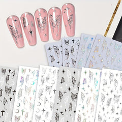 Butterfly Nail Sticker Self Adhesive 3D Hollow Liquid Decal Nail Stickers