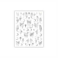 Butterfly Nail Sticker Self Adhesive 3D Hollow Liquid Decal Nail Stickers