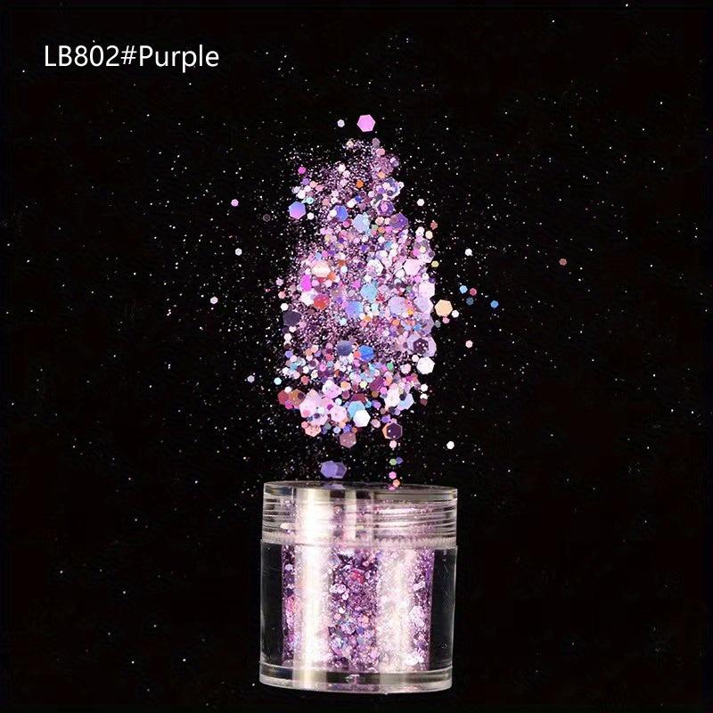 3D Mirror Silver Nail Art Glitter Hexagon Paillette Sequins Flakes
