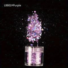 3D Mirror Silver Nail Art Glitter Hexagon Paillette Sequins Flakes