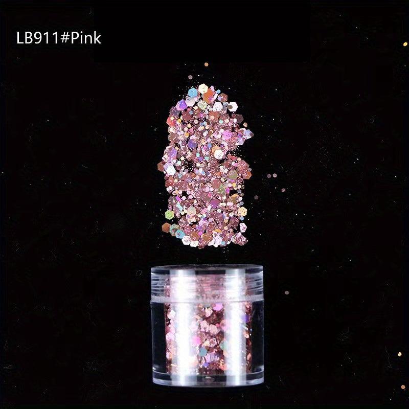 3D Mirror Silver Nail Art Glitter Hexagon Paillette Sequins Flakes