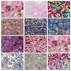 3D Mirror Silver Nail Art Glitter Hexagon Paillette Sequins Flakes