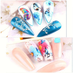 Butterfly Nail Art Stickers Self Adhesive Laser Butterflies Nail Art Decals