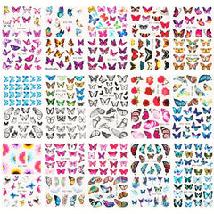 Butterfly Nail Art Stickers Self Adhesive Laser Butterflies Nail Art Decals