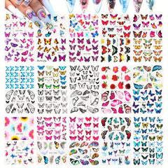 Butterfly Nail Art Stickers Self Adhesive Laser Butterflies Nail Art Decals