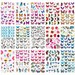 Butterfly Nail Art Stickers Self Adhesive Laser Butterflies Nail Art Decals