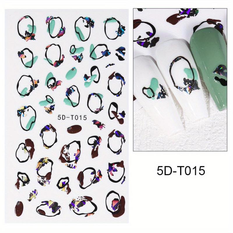 Flower & Sea Leaf Nail Art Stickers for DIY Nail Decorations