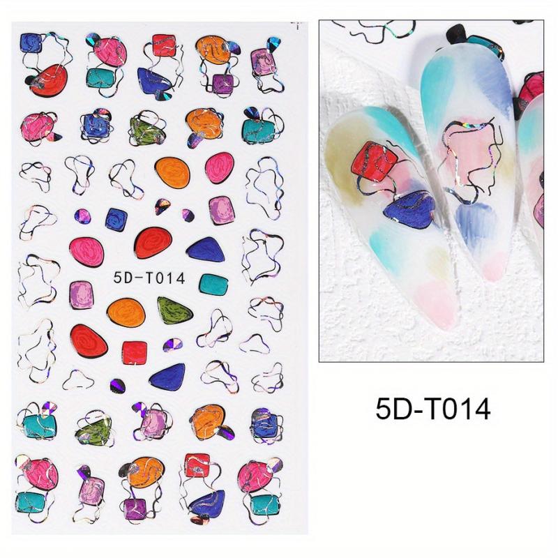 Flower & Sea Leaf Nail Art Stickers for DIY Nail Decorations