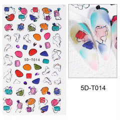 Flower & Sea Leaf Nail Art Stickers for DIY Nail Decorations
