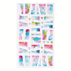 Flower & Sea Leaf Nail Art Stickers for DIY Nail Decorations