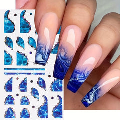 Flower & Sea Leaf Nail Art Stickers for DIY Nail Decorations