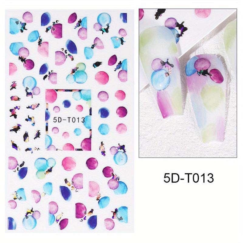 Flower & Sea Leaf Nail Art Stickers for DIY Nail Decorations