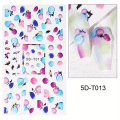 Flower & Sea Leaf Nail Art Stickers for DIY Nail Decorations