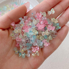 30pcs Resin Transparent Bear Nail Art Chrams Colorful Crystal Bear