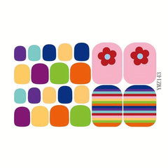 Waterproof Toenail Polish Stickers Self Adhesive Pedicure Kits