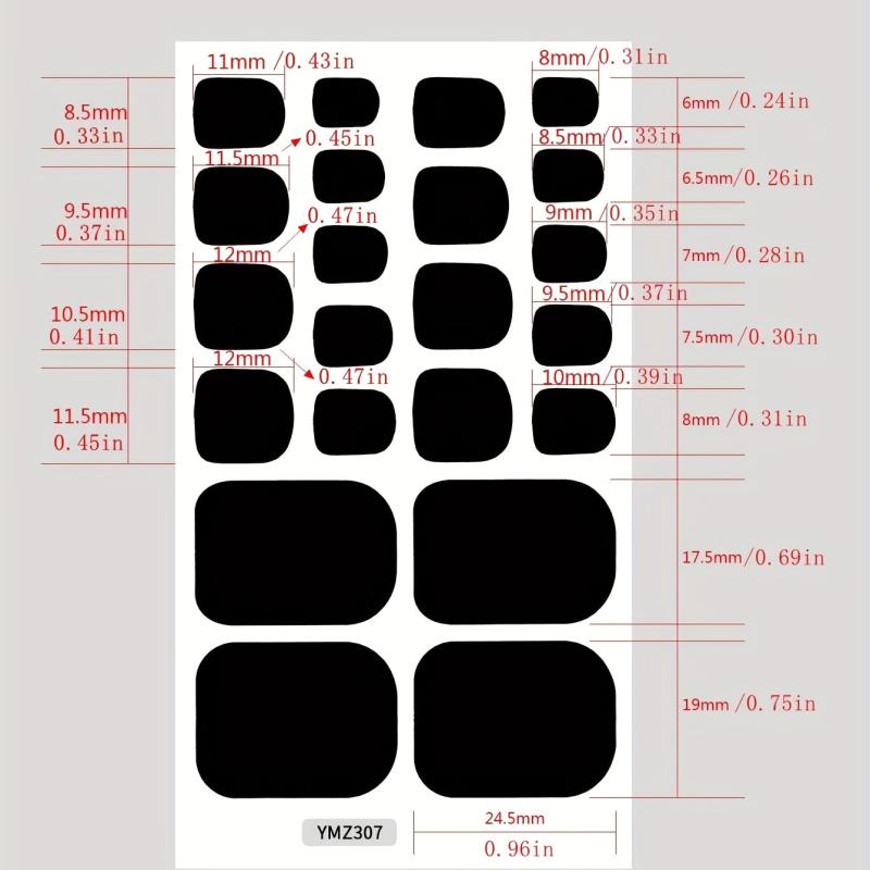 Waterproof Toenail Polish Stickers Self Adhesive Pedicure Kits