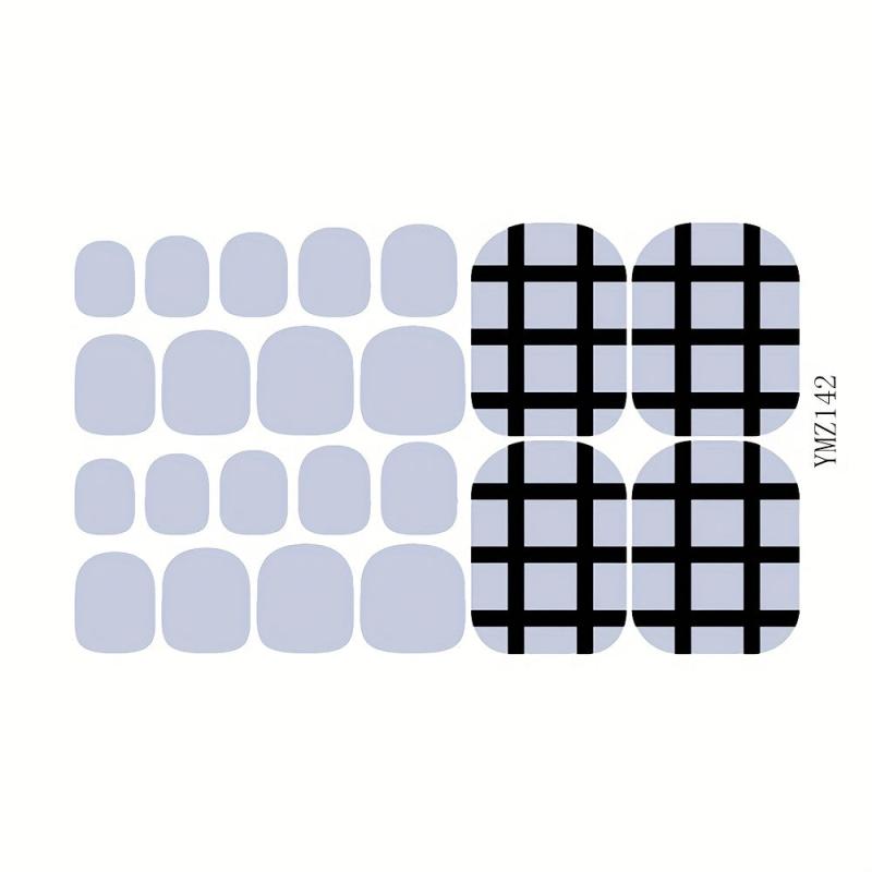 Waterproof Toenail Polish Stickers Self Adhesive Pedicure Kits
