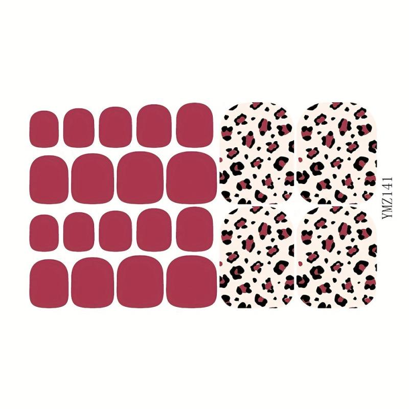 Waterproof Toenail Polish Stickers Self Adhesive Pedicure Kits