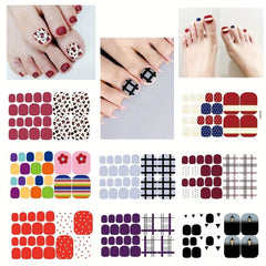 Waterproof Toenail Polish Stickers Self Adhesive Pedicure Kits