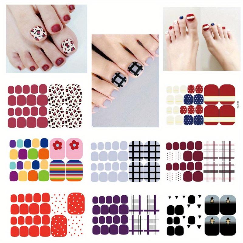 Waterproof Toenail Polish Stickers Self Adhesive Pedicure Kits