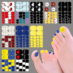Glitter Summer Style Toe Nail Sticker Full Cover Art Supplies