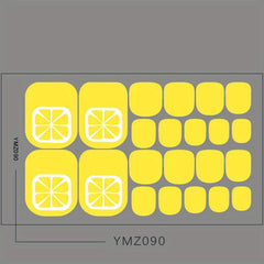 Glitter Summer Style Toe Nail Sticker Full Cover Art Supplies