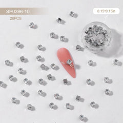 20pcs Water Drop Crystal Nail Charms Claw Shape Nail Art Decoration