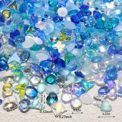 Assorted Rhinestone Nail Art Charm Set for DIY Nail Decoration