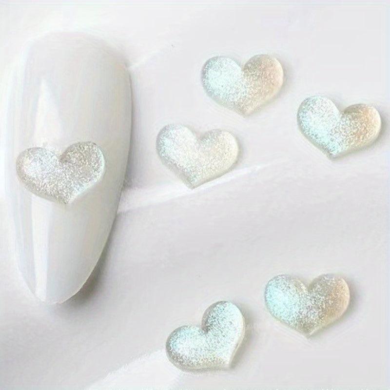 3D Heart Nail Charms Starry Nail Rhinestone Acrylic Nail Decoration