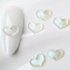 3D Heart Nail Charms Starry Nail Rhinestone Acrylic Nail Decoration