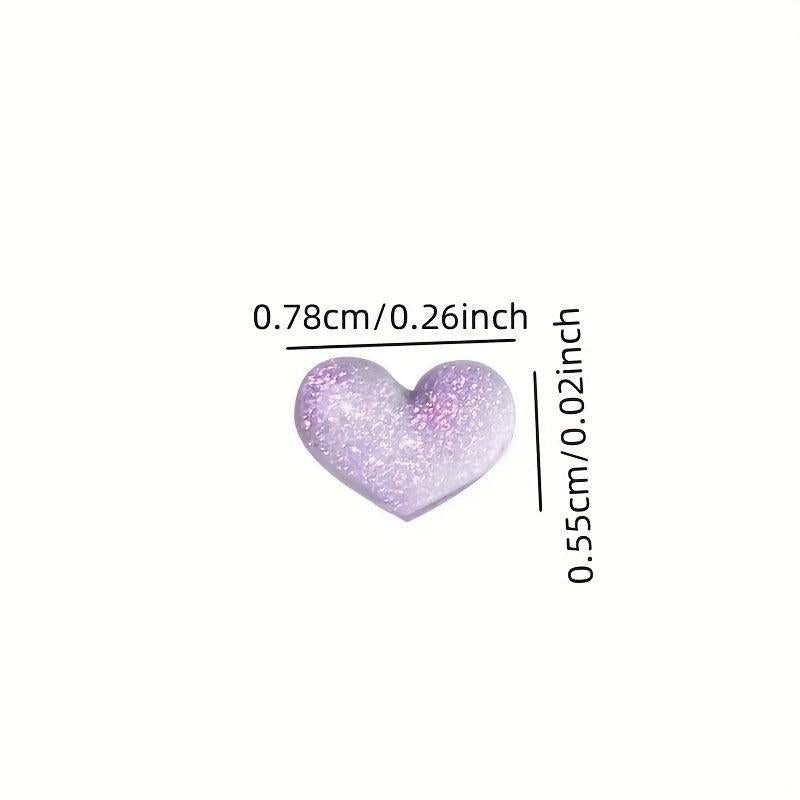 3D Heart Nail Charms Starry Nail Rhinestone Acrylic Nail Decoration