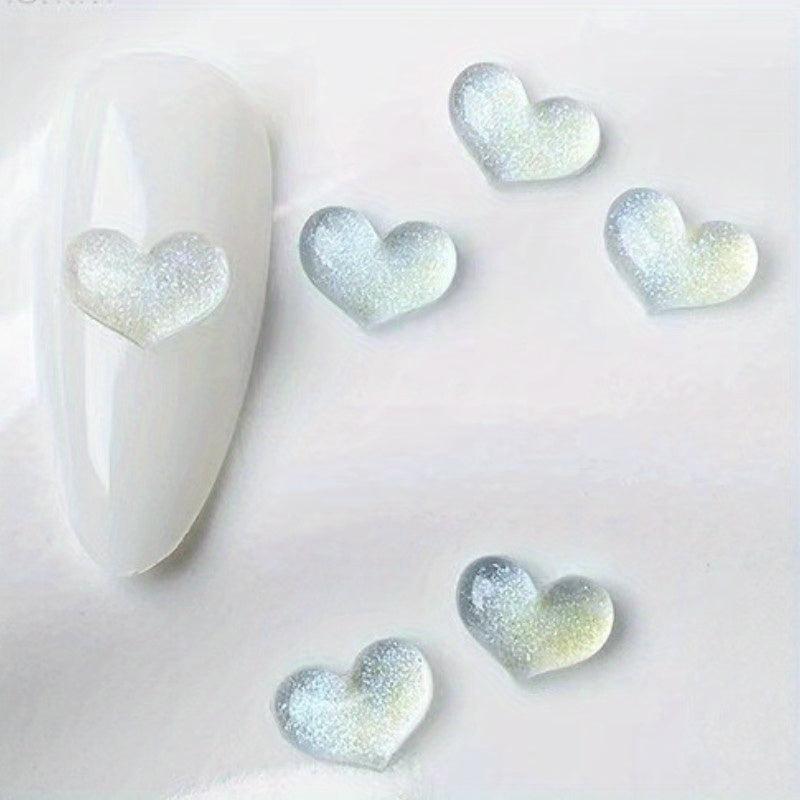 3D Heart Nail Charms Starry Nail Rhinestone Acrylic Nail Decoration