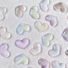 3D Heart Nail Charms Starry Nail Rhinestone Acrylic Nail Decoration