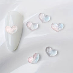 3D Heart Nail Charms Starry Nail Rhinestone Acrylic Nail Decoration