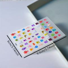 Rainbow Monster Nail Art Stickers - Self Adhesive - DIY or Salon Use