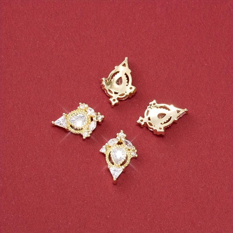 3D Flower Zircon Nail Pendant Y2K Nail Art Charms Mother's Gift