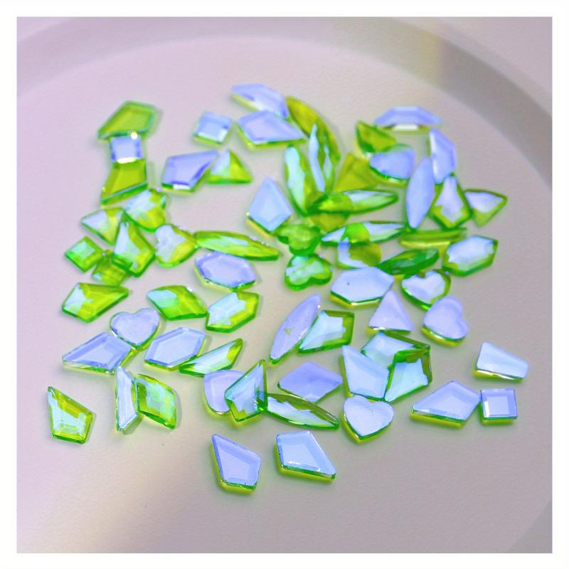 50pcs Rhinestone Crystal AB Charm Nail Art Flatback Gems for 3D Decorations DIY