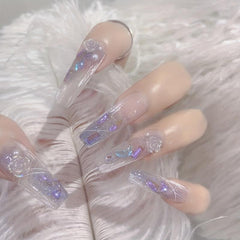 50pcs Rhinestone Crystal AB Charm Nail Art Flatback Gems for 3D Decorations DIY