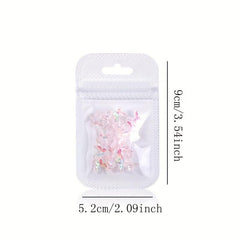 20 pcs 3D Aurora Butterfly Nail Charms with Rhinestones for DIY Manicure
