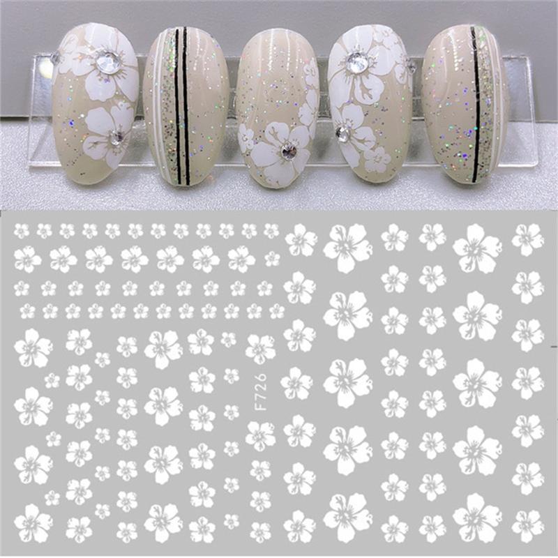 Cherry Blossoms 3D Nail Stickers - 4 Sheets