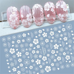 Cherry Blossoms 3D Nail Stickers - 4 Sheets