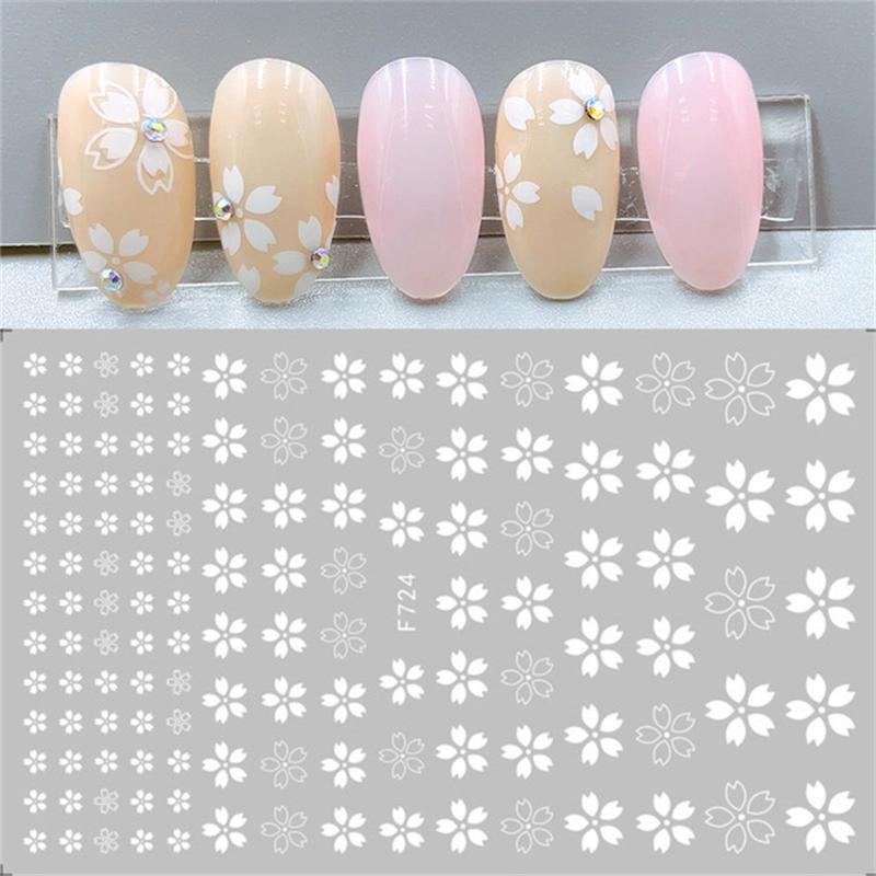 Cherry Blossoms 3D Nail Stickers - 4 Sheets