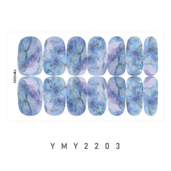Gradient Marble Nail Polish Strips for Women