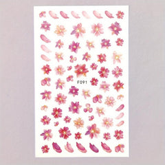 Spring Flower Nail Art Stickers Decals 3D Self Adhesive Nail Accessories
