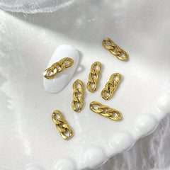 50 pcs 3D Punk Metal Chain Nail Art Charms DIY Manicure Alloy Accessory